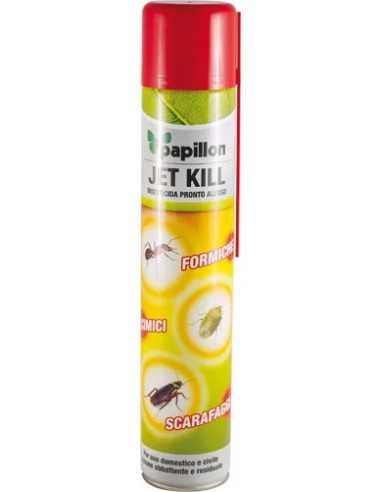 INSETTICIDA SPRAY SCARAFAGGI E FORMICHE JET KILL - PAPILLON | Utensili Store
