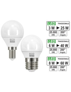 Ecolight - Lampadine Ecolight Led E14 Ol.6W