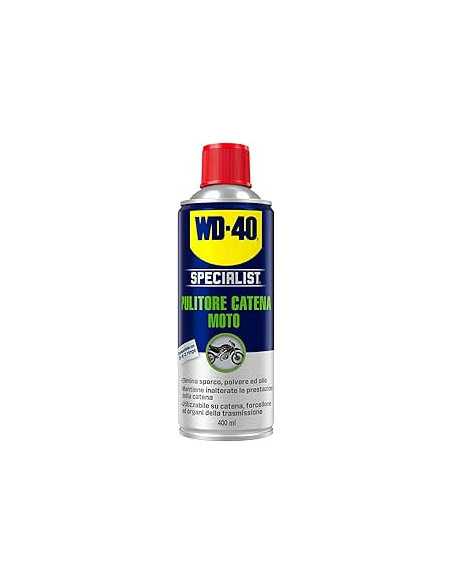 Pulitore Catena Moto - Per catene, forcelloni e trasmissioni - Compatibile con O, X e Z ring - Spray 400ml - WD-40 Specialist | Utensili Store