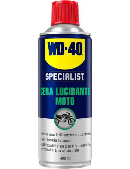 Cera Lucidante Moto - Estrema Brillantezza - Con cera - Non lascia residui - Spray 400ml - WD-40 Specialist | Utensili Store