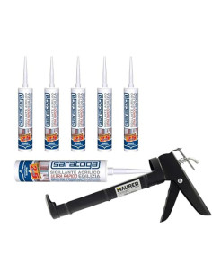 Kit Silicone Sigillante Antimuffa + Pistola per Silicone - SARATOGA & MAURER
