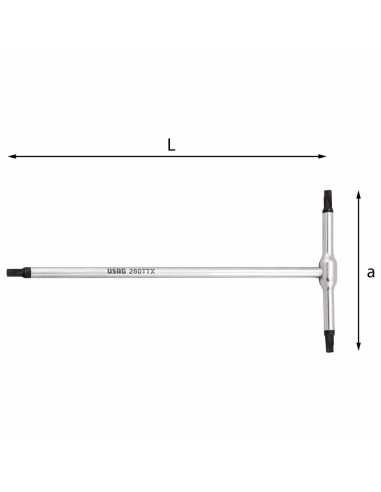 CHIAVI A T PER VITI CON IMPRONTA TORX 280 TTX - USAG Original | Utensili Store