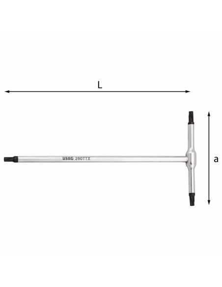 CHIAVI A T PER VITI CON IMPRONTA TORX 280 TTX - USAG Original | Utensili Store