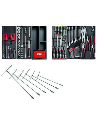 ASSORTIMENTO AUTORIPARAZIONE (142 PZ) - 2 CASSETTI 495 PA - USAG ORIGINAL | Utensili Store