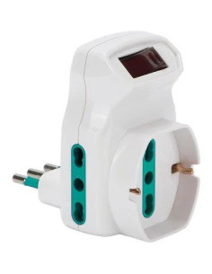 FANTON ADATTATORE TRIPLO 10A-16A+SCHUKO FME