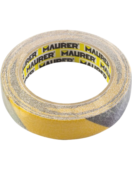 ANTISCIVOLO ADESIVO MAURER GIALLO-NERO IN ROTOLO - MAURER | Utensili Store