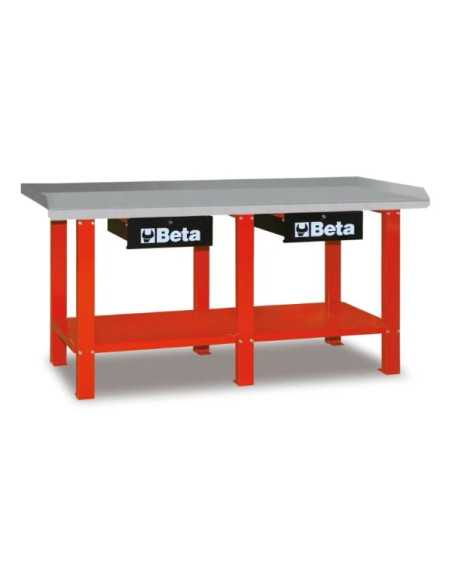 BANCHI LAVORO PIANO ACCIAIO RED - Beta Utensili | Utensili Store