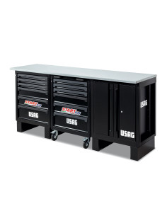 USAG Original BANCO ACCIAIO C/CARRELLO