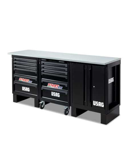 BANCO ACCIAIO C/CARRELLO - USAG Original | Utensili Store