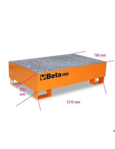 Beta Utensili BASI RETTANGOLARI PER 2 FUSTI