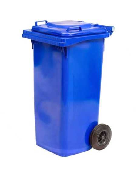BIDONE X RIFIUTI C/RUOTE 120LT BLU - ICS | Utensili Store