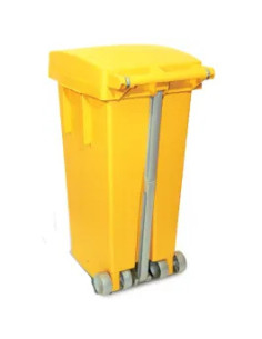 ICS - Bidone X Rifiuti C/Ruote 80Lt Giallo