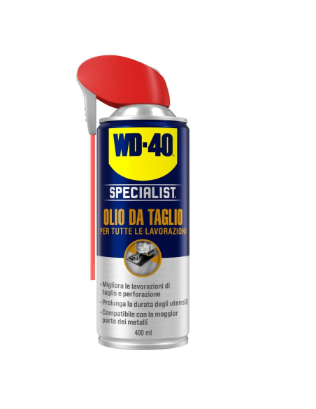 Olio da Taglio - Spray Doppia Posizione - Per lame, trapani, rubinetti - 400ml - WD-40 Specialist | Utensili Store