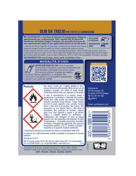 Olio da Taglio - WD-40 Original | Utensili Store
