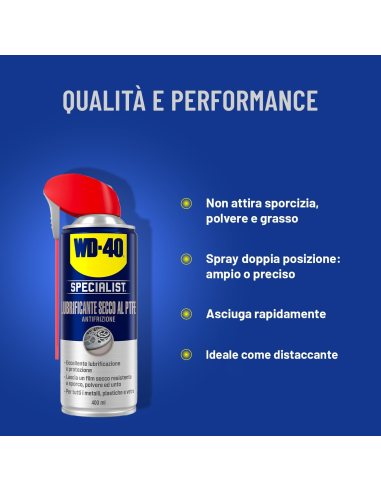 Lubrificante Secco al PTFE - Antifrizione - NSF H2-400ml - WD-40 Specialist | Utensili Store