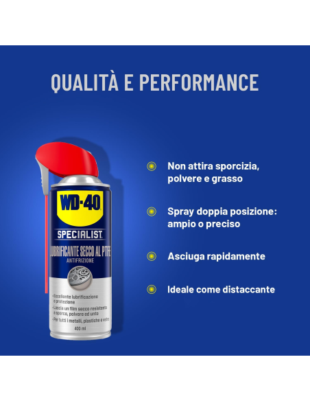 Lubrificante Secco al PTFE - Antifrizione - NSF H2-400ml - WD-40 Specialist | Utensili Store