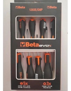Beta Cacciaviti 1203E/D8 Serie 8pz