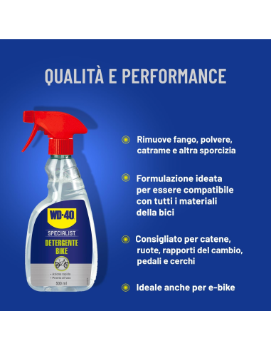 Detergente Bike - Azione Rapida - Pronto all’uso - Spray 500ml - WD-40 Specialist | Utensili Store
