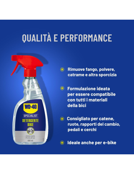 Detergente Bike - Azione Rapida - Pronto all’uso - Spray 500ml - WD-40 Specialist | Utensili Store
