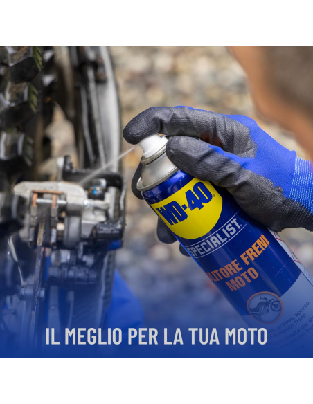 Pulitore Freni Moto - Asciuga rapidamente, senza residui - Spray con valvola a 360° 500ml - WD-40 Specialist | Utensili Store