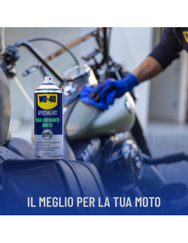 Cera Lucidante Moto - Estrema Brillantezza - Con cera - Non lascia residui - Spray 400ml - WD-40 Specialist | Utensili Store