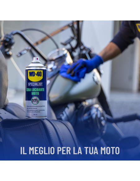 Cera Lucidante Moto - Estrema Brillantezza - Con cera - Non lascia residui - Spray 400ml - WD-40 Specialist | Utensili Store