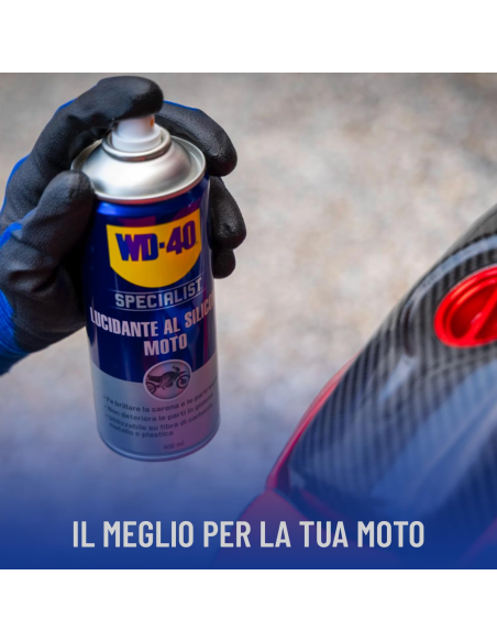Lucidante Al Silicone Moto - Asciugatura rapida - Fragranza fruttata - Spray 400ml - WD-40 Specialist | Utensili Store