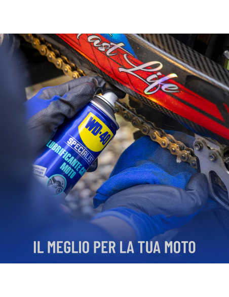 Lubrificante Catena Moto - Per Condizioni Asciutte - Compatibile con O, X e Z ring - Spray 400ml - WD-40 Specialist | Utensili Store