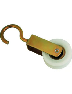 GENERICA CARRUCOLA NYLON + CUSCINETTO + GANCIO