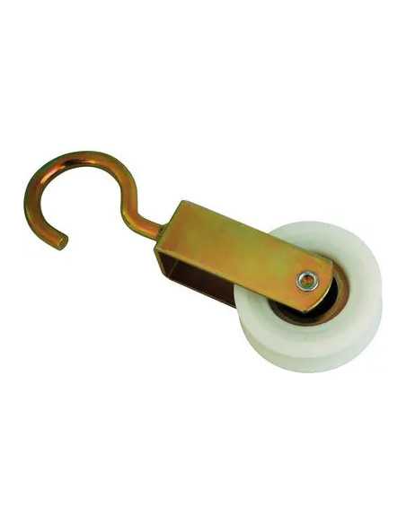 CARRUCOLA NYLON + CUSCINETTO + GANCIO - GENERICA | Utensili Store