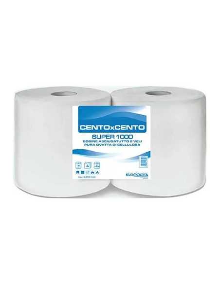 CARTA ASCIUGAMANI A ROTOLO SUPER 1000 - CARTINDUSTRIA EUROCARTA | Utensili Store