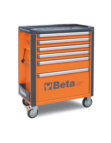 CASSETT.6 DRAWERS VUOTE ORANGE - Beta Utensili | Utensili Store