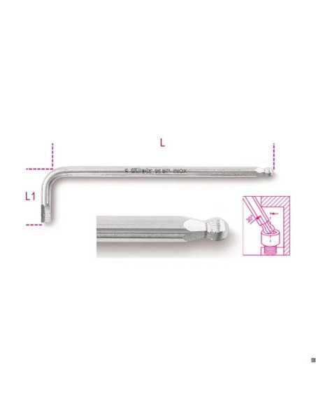 CH MASCHIO INOX PUNTA SFERICA ES-BP8 - Beta Utensili | Utensili Store