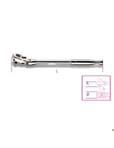 Beta Utensili CRICCHETTI REV SNODATI 3/8 IMP MET