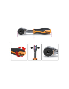 Beta Utensili CRICCHETTI REV.PORTAINS. IMP ROT.1/4