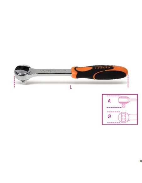 CRICCHETTI REVERSIBILI D72 3/8 NI - Beta Utensili | Utensili Store