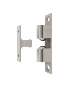 METAL-STYLE CRICCHETTO DUE SFERE OTTONE NICHELATO