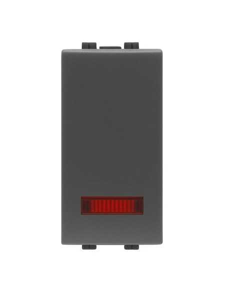 DEVIATORE UNIPOLARE CON SPIA LIVING PLUS GRIGIO MAURER - MAURER | Utensili Store