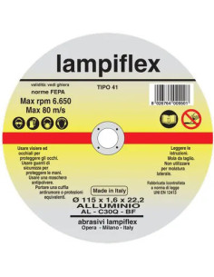 LAMPIFLEX DISCO ABRASIVO TAGLIO ALLUMINIO