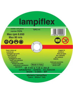 LAMPIFLEX DISCO ABRASIVO TAGLIO GRANITO