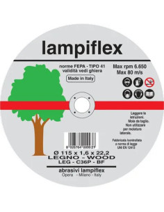 LAMPIFLEX DISCO ABRASIVO TAGLIO LEGNO