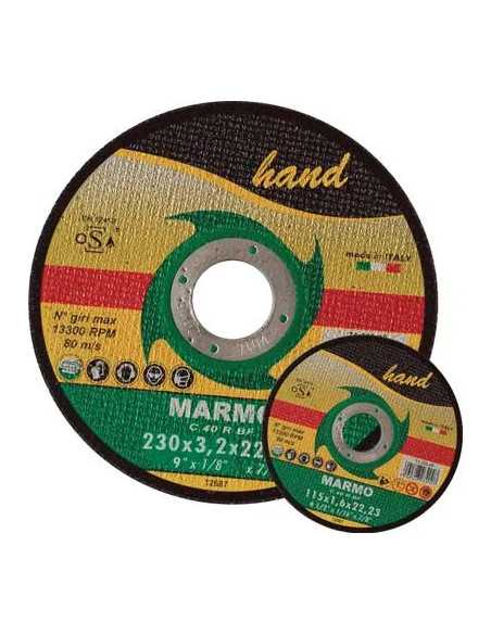 DISCO ABRASIVO TAGLIO MARMO PIANO HAND - HAND | Utensili Store