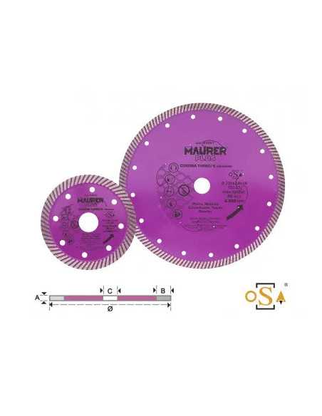 DISCO DIAMANTATO CORONA TURBO/S 110MM MAURER PLUS - MAURER-PLUS | Utensili Store