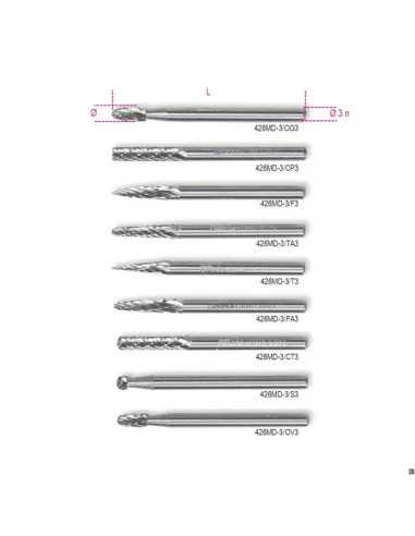 FRESE LIMARE MD ø3 OGIVA - Beta Utensili | Utensili Store