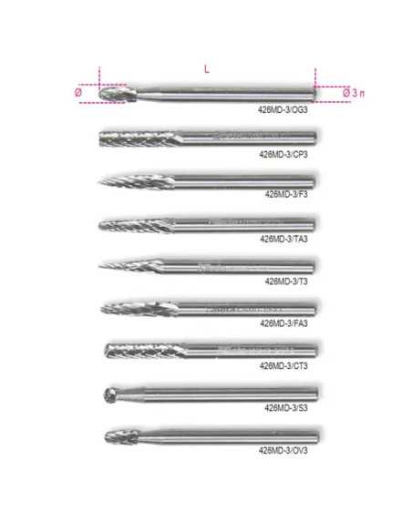 FRESE LIMARE MD ø3 OVALE 3 - Beta Utensili | Utensili Store