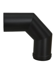 Tubo Stufa Pellet - Gomito 90° Nero con Guarnizione