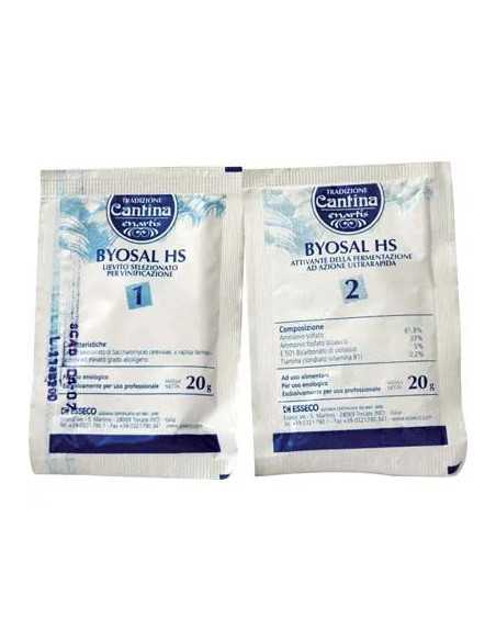 LIEVITO ENOLOGICO + ATTIVANTE BYOSAL HS ESSECO - ESSECO | Utensili Store