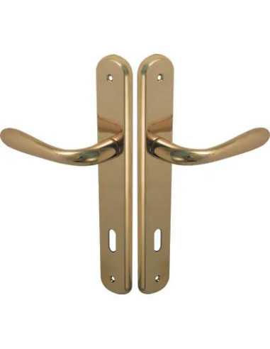 MANIGLIA GOCCIA OTTONE PLACCA FORO PATENT - GENERICA | Utensili Store