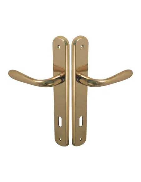 MANIGLIA GOCCIA OTTONE PLACCA FORO PATENT - GENERICA | Utensili Store