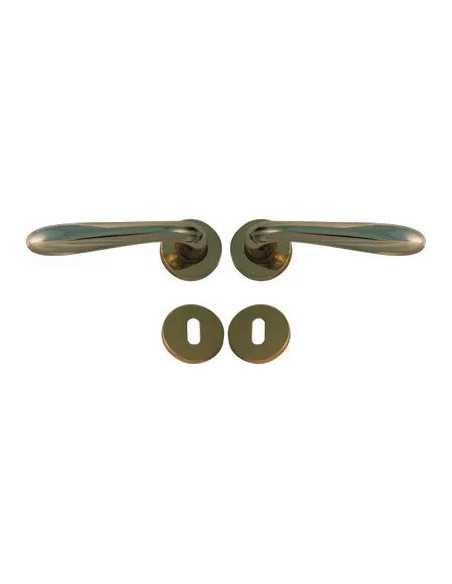 MANIGLIA GOCCIA OTTONE ROSETTA FORO PATENT - GENERICA | Utensili Store